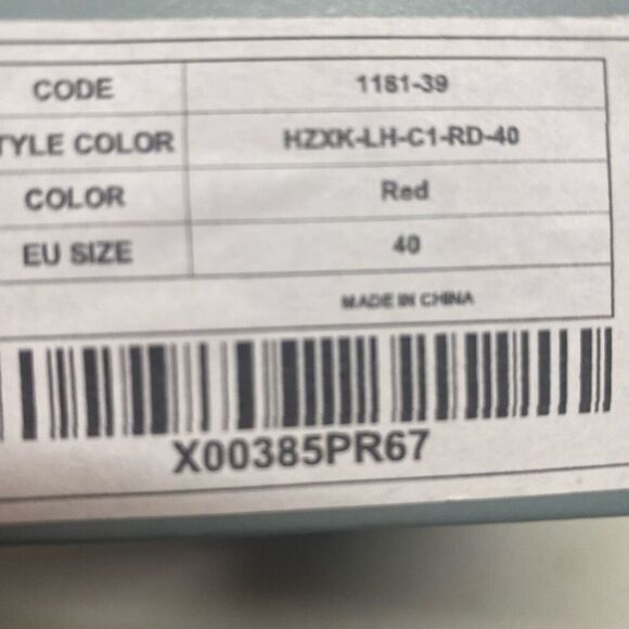 C.PARAVANO Alessia Women’s Red Suede Leather Pumps Size EU 40 US 9.5 Block Heels - Picture 6 of 8